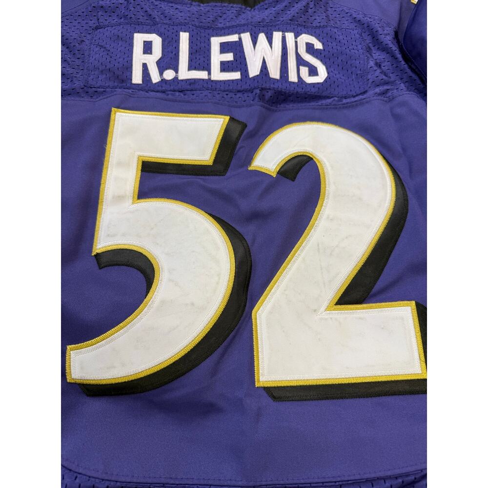 Nike Baltimore Ravens Ray Lewis 52 Men's Large Purple | Black Jersey - Picture 9 of 9